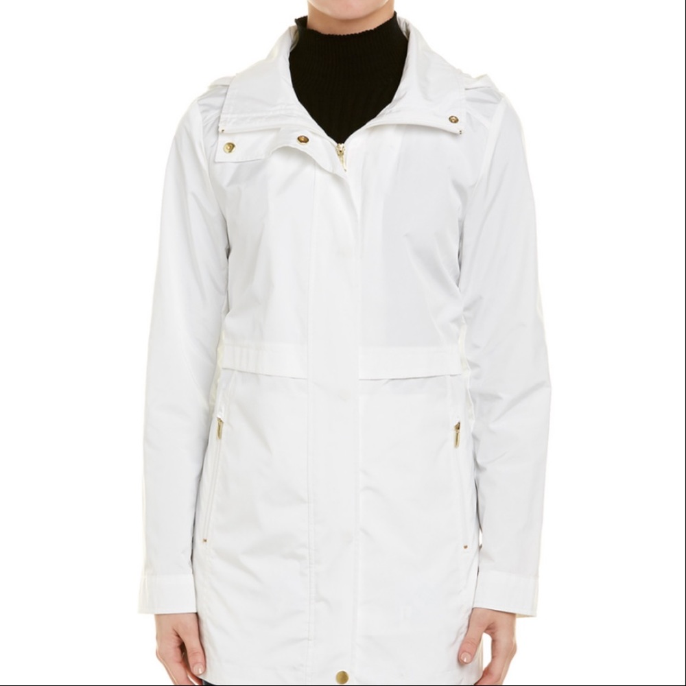 White Cole Haan Signature Rain Jacket Women’s Size: Small